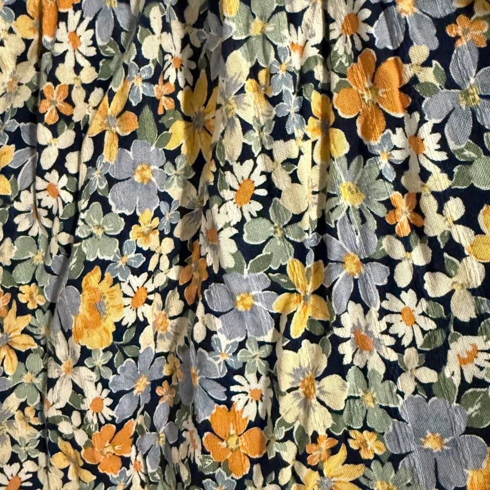 American Eagle Outfitters Floral Mini Dress - Blue and Yellow - Picture 9 of 9